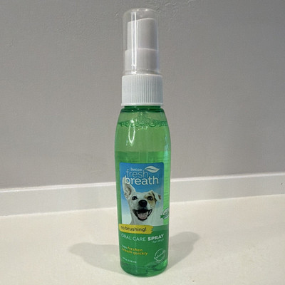 TropiClean Fresh Breath Oral Care Spray for Adult Dogs, Mouth Odor, 4 fl oz