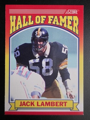 Jack Lambert 1990 Score Hall of Famer 598 Pittsburgh Steelers