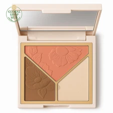 3-In-1 Highlighter Makeup Palette – Contour, Blush & Glow Kit with Matte & Shimm