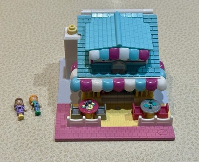 Polly Pocket 1993 Working Light up Pizzeria Pizza Parlor  Play Set  2 Dolls