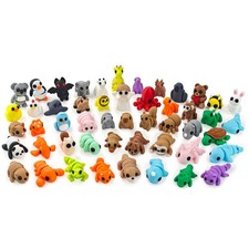 50 pcs Animal Figurines, 3D Printed Animal Figurines Set, Articulated, Party ...
