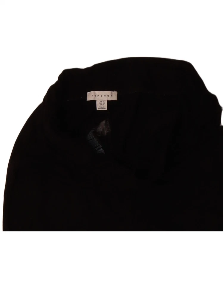 TOPSHOP Mujer Leggings Reino Unido 12 Mediano Negro Viscosa RX05 Foto 3 de 3