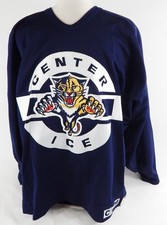 1990s Florida Panthers Terry Carkner #2 Game Used Navy Practice Jersey 60 635