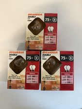 Lot Of 3 NEW Sylvania Double Clear 75W 120V Light Bulbs