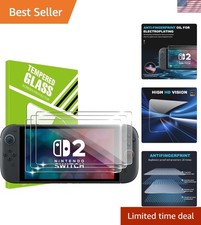 3-Pack Tempered Glass Screen Protector for Nintendo Switch 2 - 9H Clarity