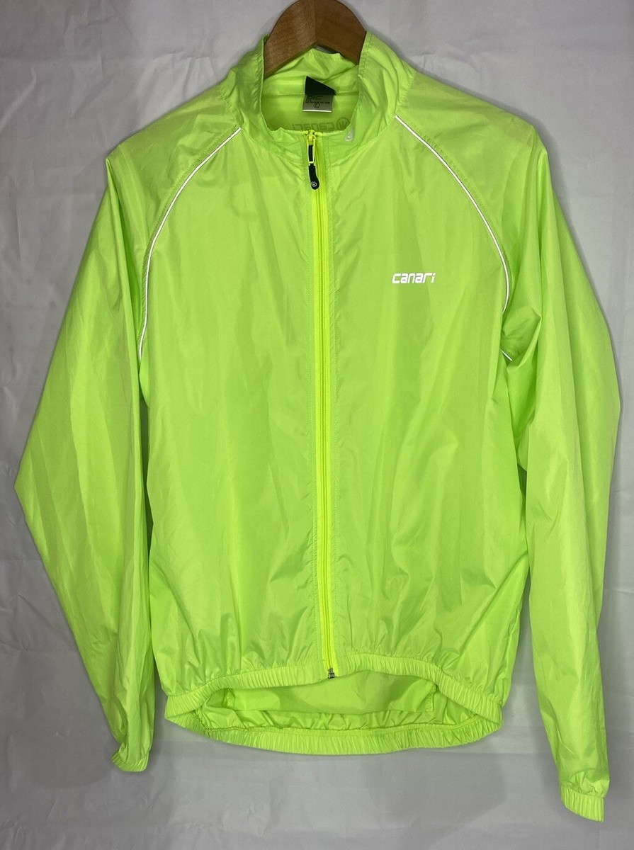 Canari Cycling Jacket Adult Small Neon Long Sleeve Full Zip