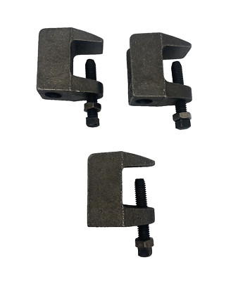 Lot Of 3, Top Wedge C-Clamp  5/8'' x 1'' Malleable Iron Style