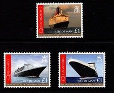 ISLE OF MAN  2008  OCEAN LINERS  SET OF 3 STAMPS FROM MINISHEET  MNH