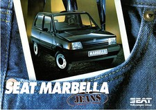 Seat Marbella Jeans Limited Edition 1991 UK Market Single Sheet Sales Brochure