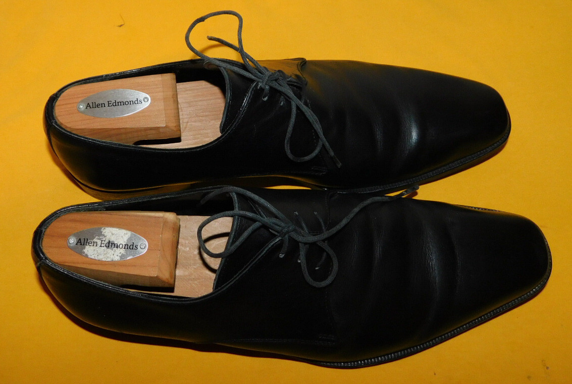 ERMENEGILDO ZEGNA BLACK MADE IN ITALY PLAIN TOE LACE UP  display picture 3
