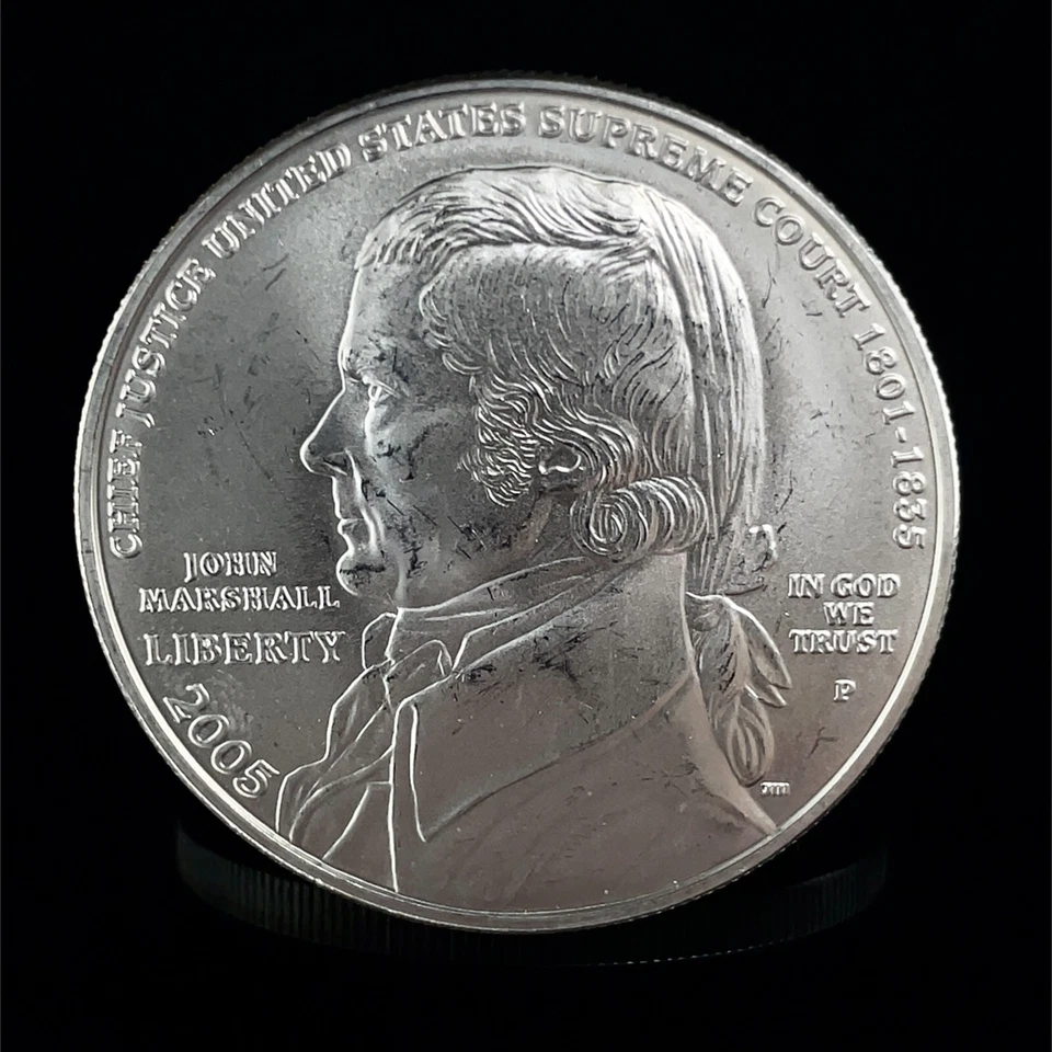 2005-P Chief Justice John Marshall Silver Dollar  Commemorative  BU/UNC - Image 2 of 4
