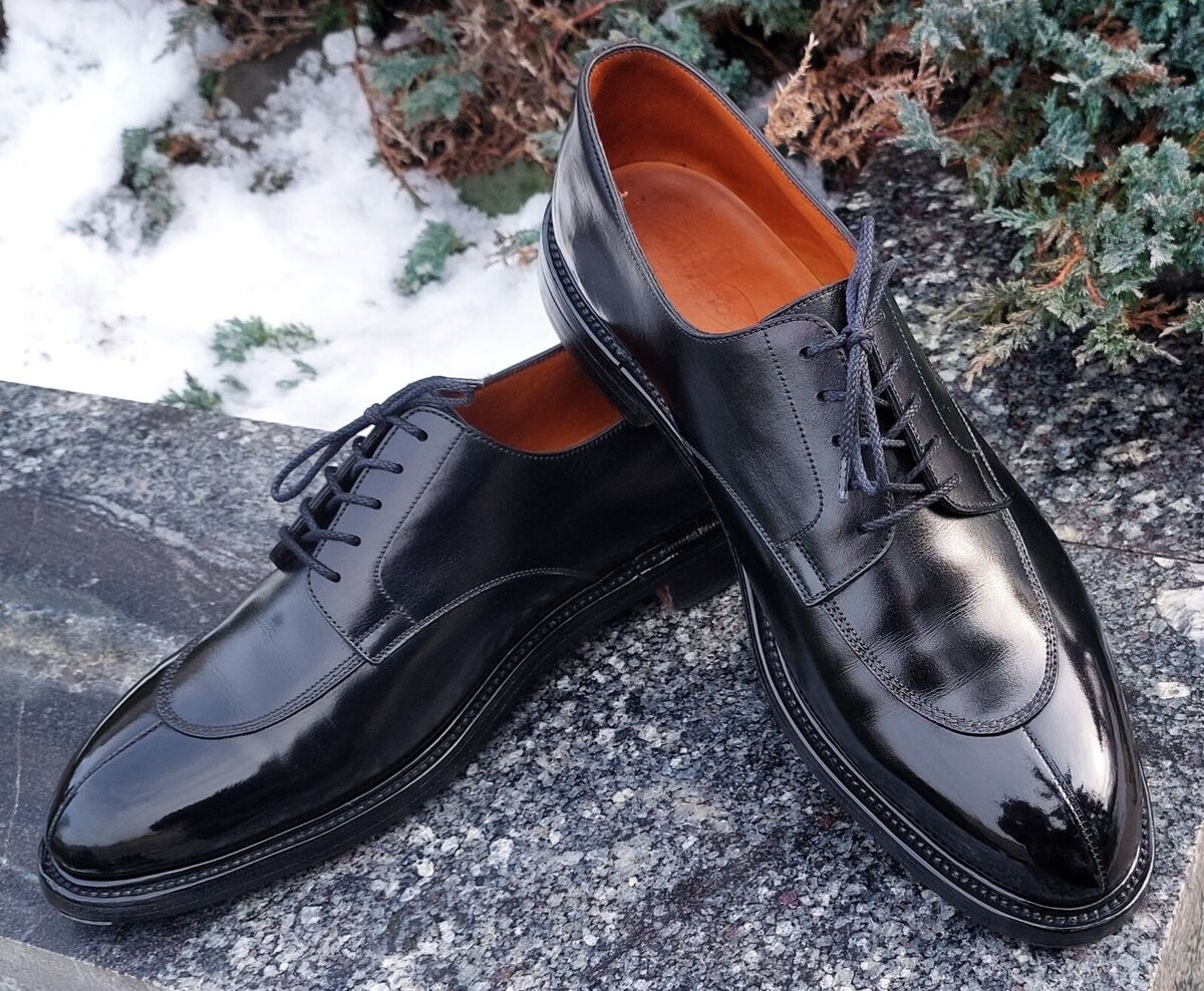 J.M. WESTON 598 Half-Hunt split toe derby in black calf J.M. WESTON 598 Half-Hunt split toe derby in black calf