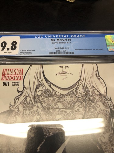 Ms. Marvel #1 CGC 9.8 (Marvel 2014) Pichelli sketch variant Kamala Khan - Picture 2 of 2