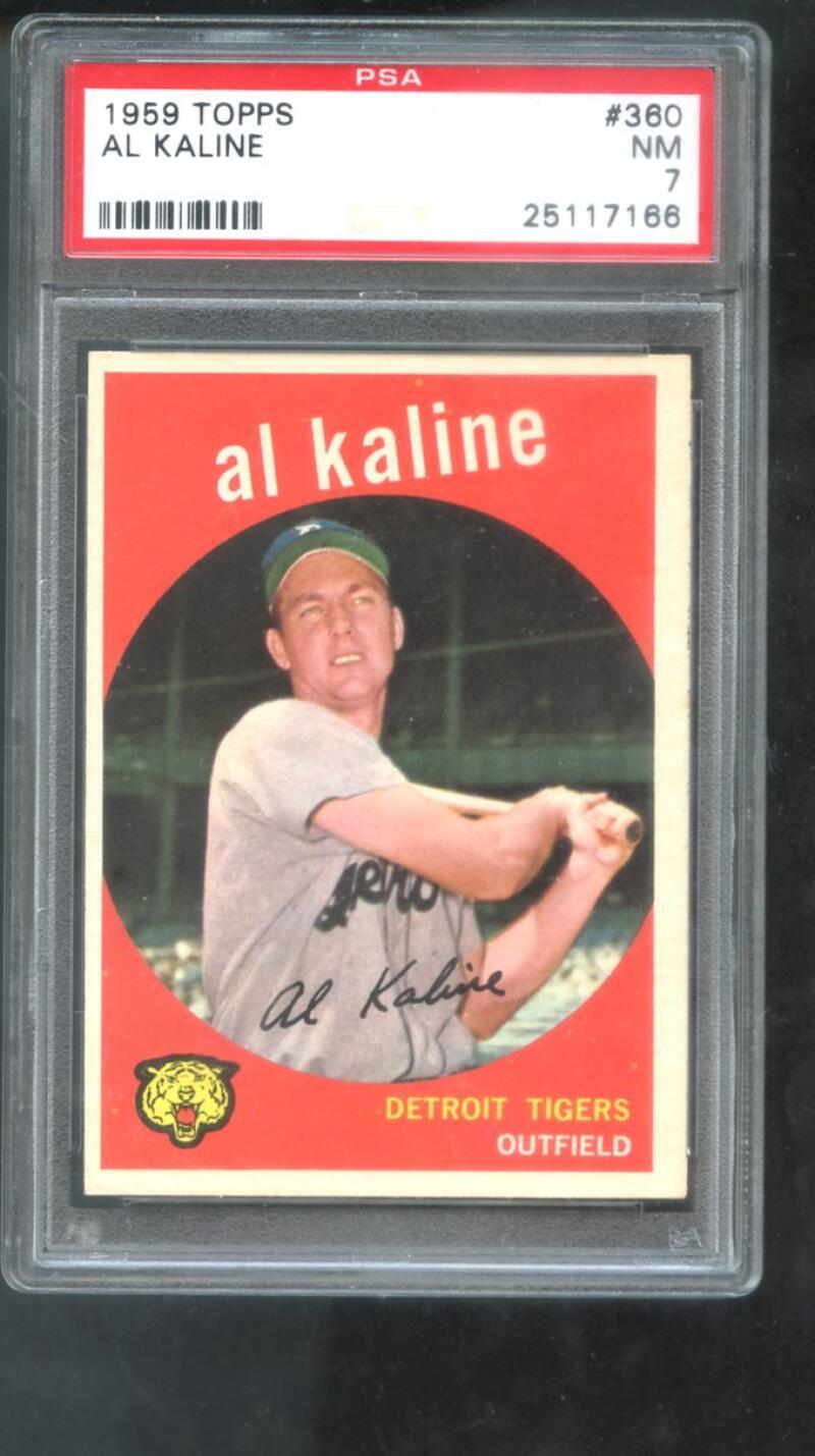 1959 Topps #360 Al Kaline PSA 7 Graded Baseball Card MLB Detroit Tigers