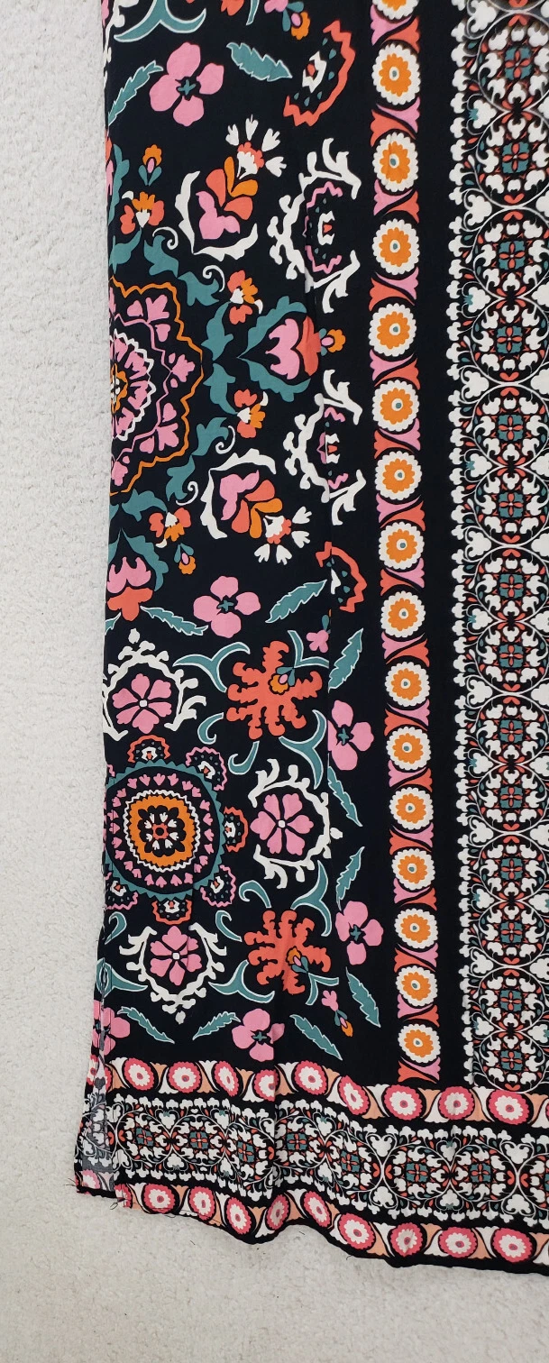 PALM ANGELS Abito donna Vince Camuto grande muticolo rayon spaghetti manica cambio maxi boho