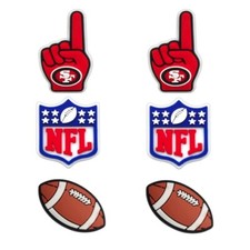 NFL San Francisco 49ers Football Team For Crocs Shoe Charms Jibbitz - 6 pieces