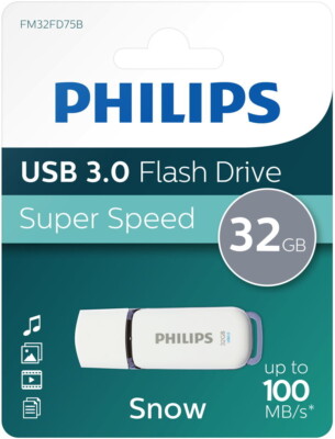 Philips USB Stick 32GB Speicherstick Snow weiß USB 3.0