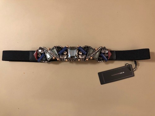 BCBG MAXAZRIA MULTI GEM STONE ELASTIC WAIST BELT - 第 6/6 張圖片