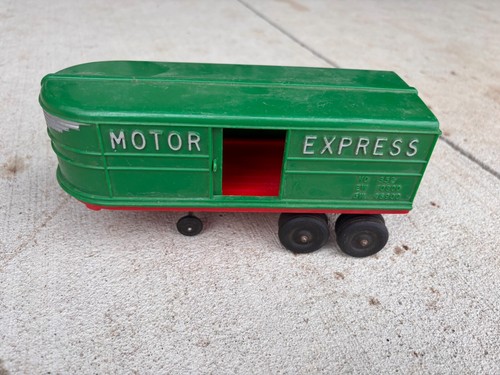 Vintage 1950's Hubley Kiddie Toy Motor Express Trailer #352 VERY GOOD SHAPE - Picture 2 of 6