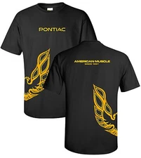 Pontiac Firebird Trans Am T-Shirt - Black w/ Under Wrap Logo / Emblem (Licensed)