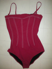 GOTTEX Raspberry Splendid 1 Pc Bandeau Style Swimsuit Sz 12 NWT