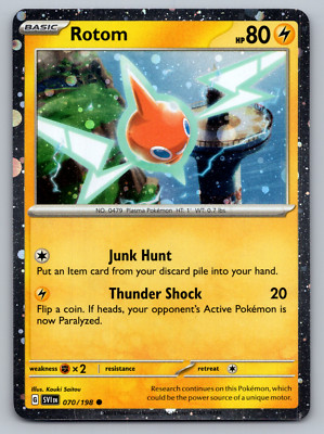 Rotom Pokemon Scarlet & Violet Base Set 070/198 Cosmos Holo Promo NM
