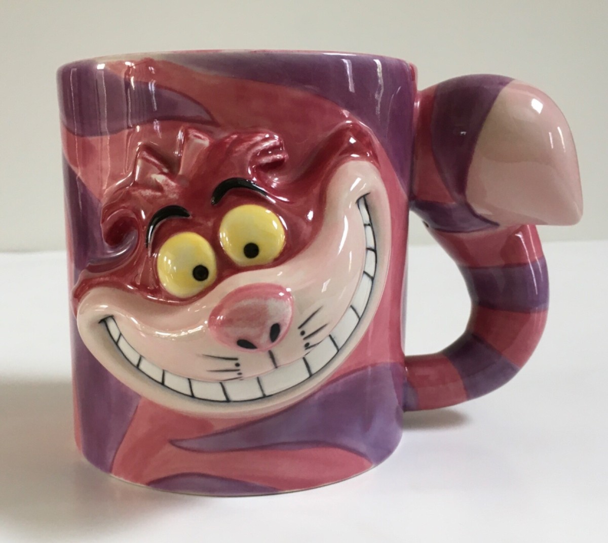 Disney Store Alice In Wonderland Cheshire Cat 3D Coffee Mug 25th  Anniversary | eBay