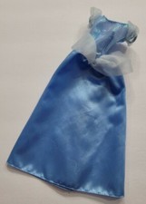 DISNEY DOLL CLOTHES CINDERELLA BLUE WHITE IRIDESCENT BALL GOWN DRESS ONLY