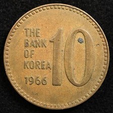 South Korea 10 Won 1966, Coin, Inv#I289
