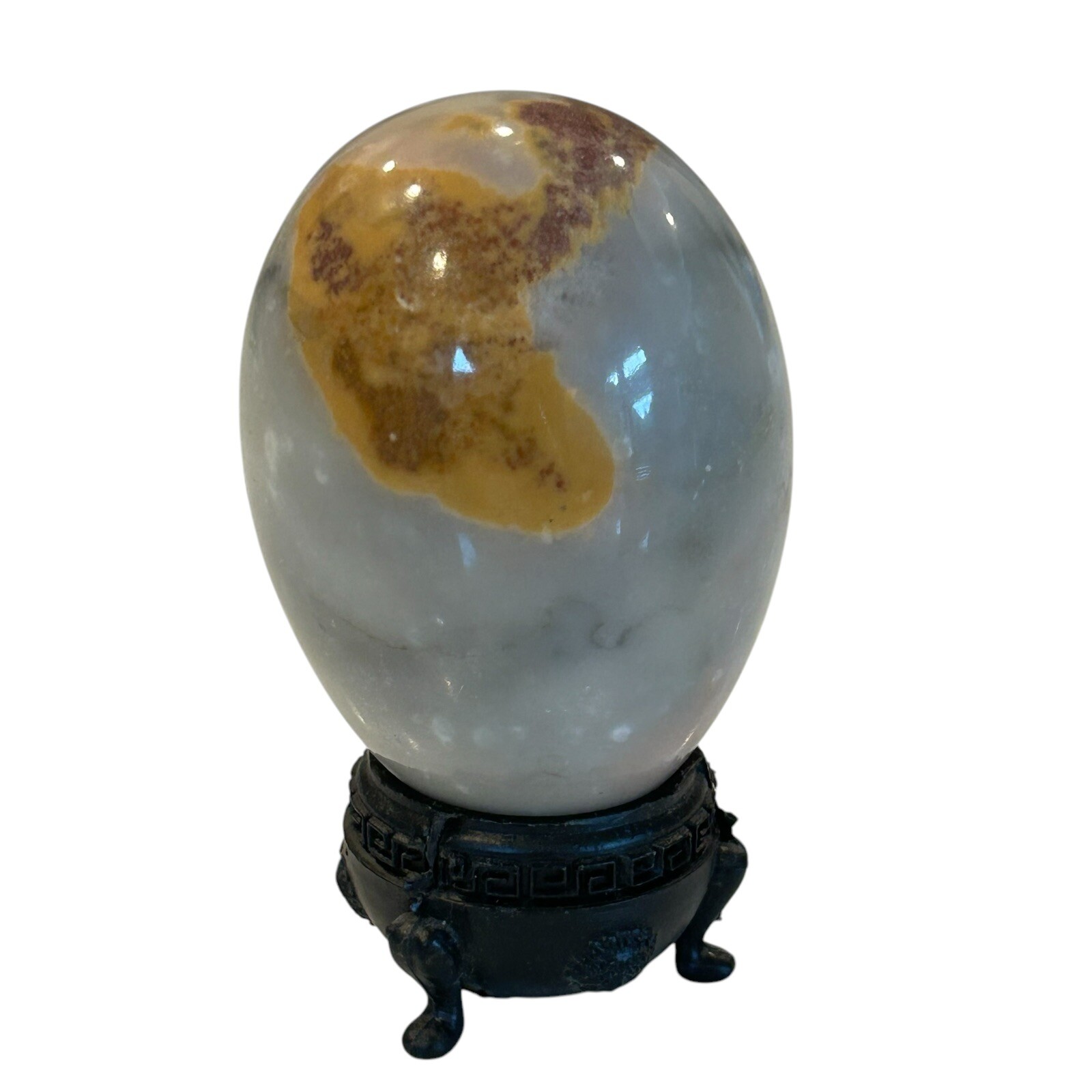 Vintage Alabaster Hand Carved Stone 3