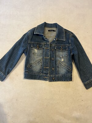 Portmans Womens Blue Denim Jacket Blue Size Pockets Button