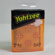 Yahtzee Neon Retro Orange Pop Portable Travel Board Game Strategy Hasbro Brand