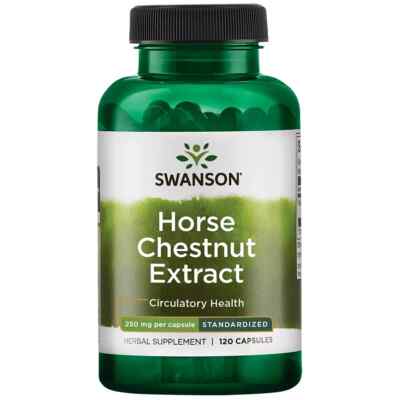 Swanson Horse Chestnut 22% Aescin (Standardized) 250 mg 120 Capsules Exp 9/25