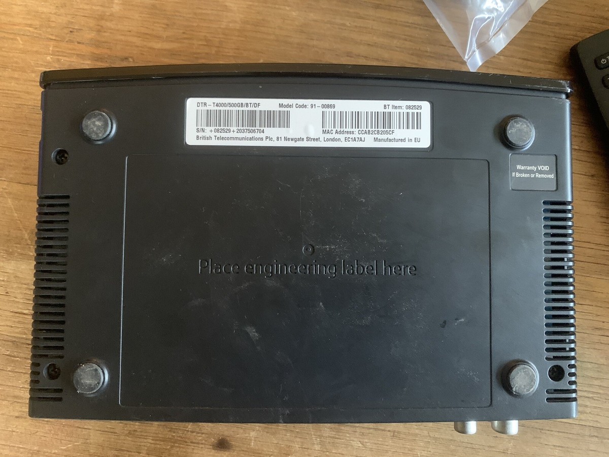 BT You View Ultra HD 4k UHD-DTR-T4000 500 GB Dual Tuner Recorder