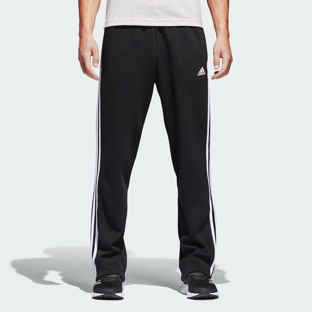 adidas 3 stripe fleece pants men's