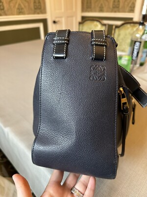 Loewe Hammock Small Navy Dark Blue Bag Purse Shoulder | eBay