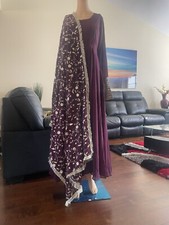 Readymade Indian Gown Style 3 Pieces Set Purple 38