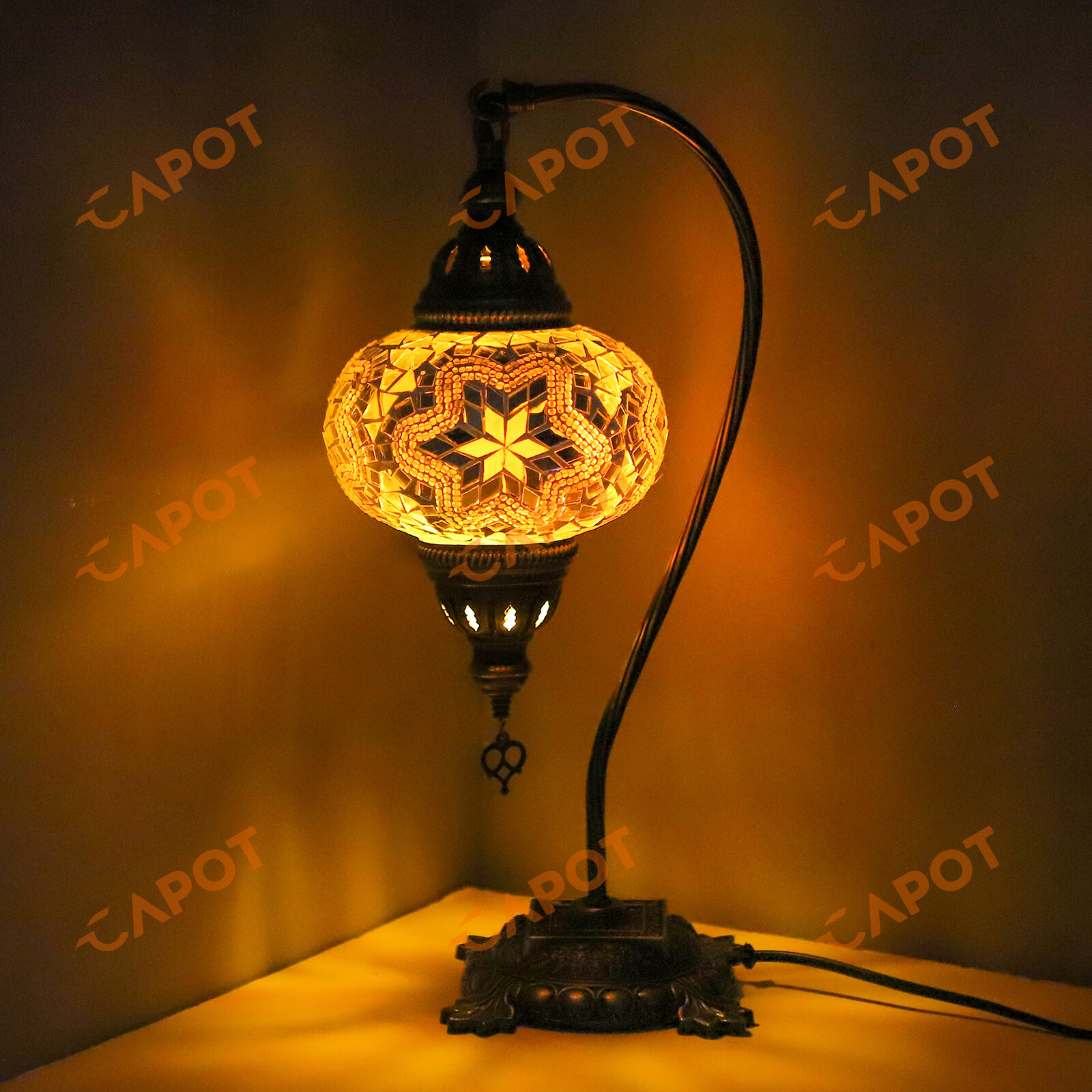 Lampe mosaïque turque marocaine fabriquée à la main Tiffany lampe de bureau