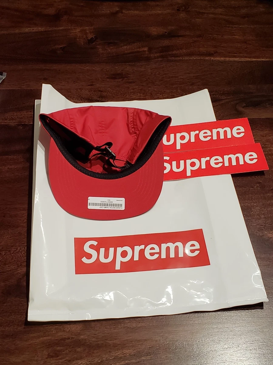 Supreme clear patch camp cap top