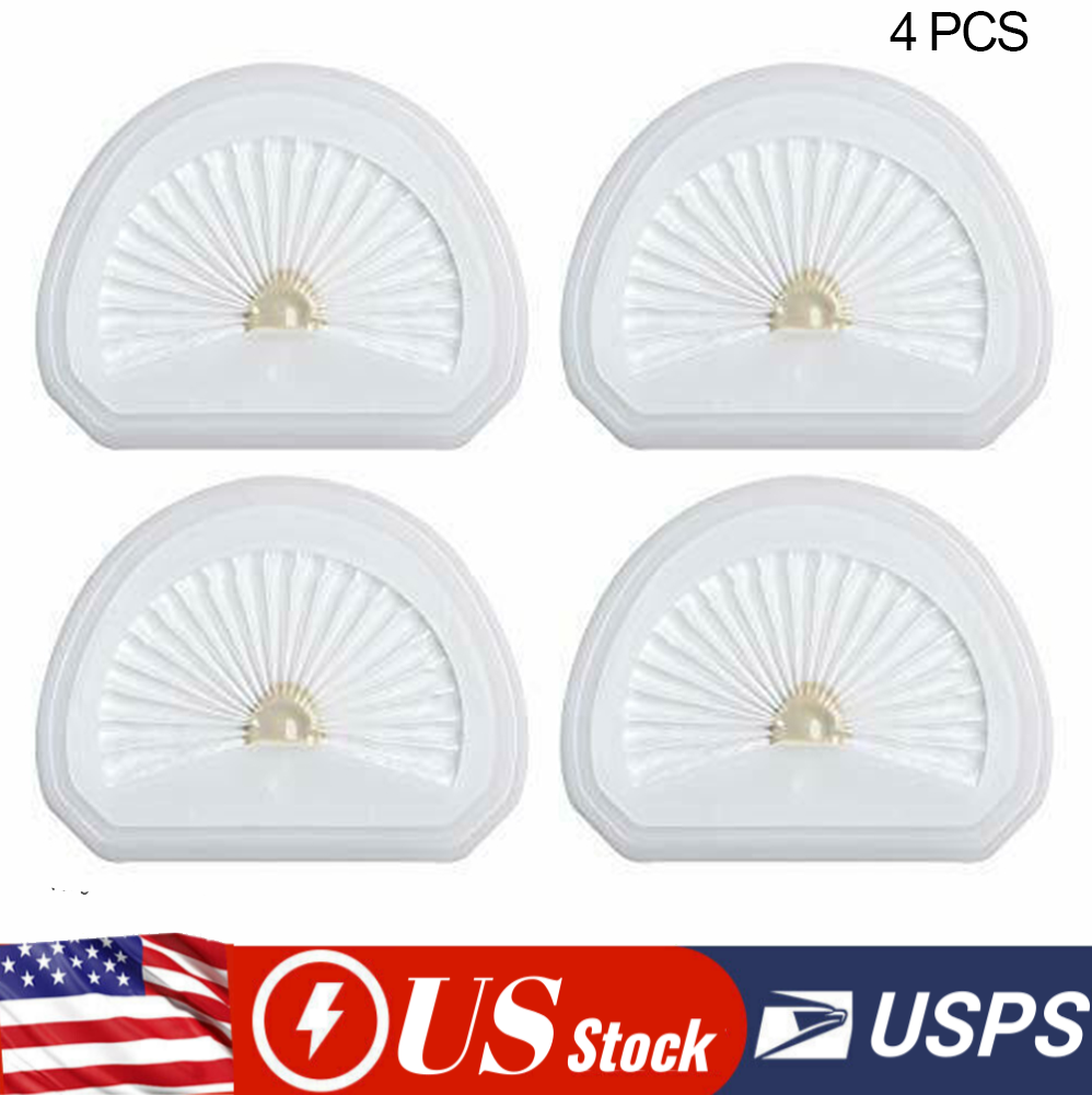 4-Pack VLPF10 Replacement Filters for BLACK+DECKER Hand Vacuums