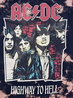ACDC Women s Small T Shirt Highway To Hell Tie Dye. 2020 Reprint