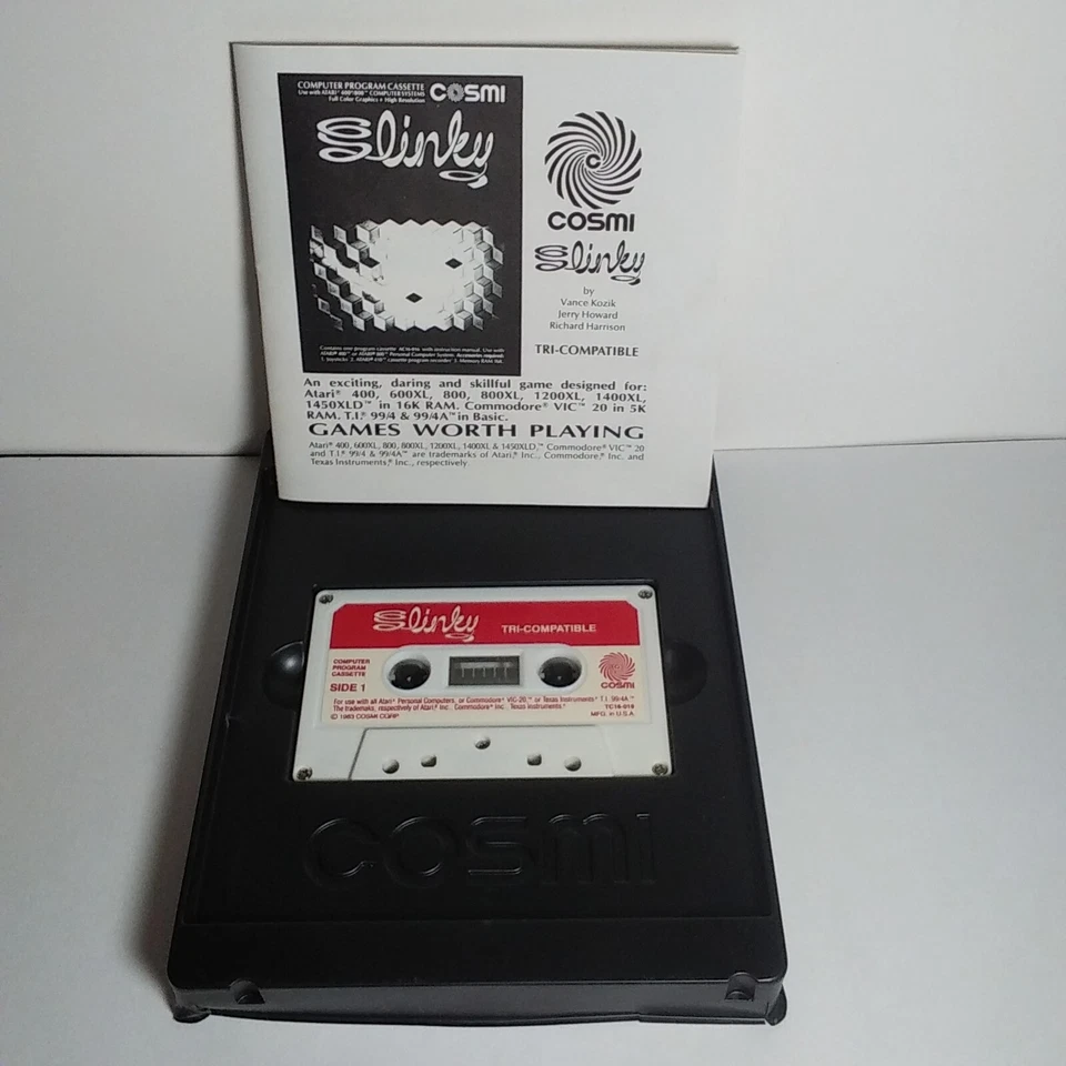 Slinky Cosmi Atari  TI99 4A  VIC-20 Untested - Image 2 of 4