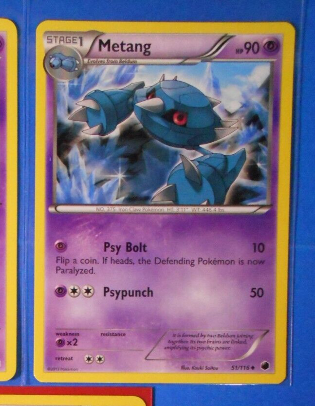 Metang 51/116 Pokemon card BW Plasma Freeze uncommon NM