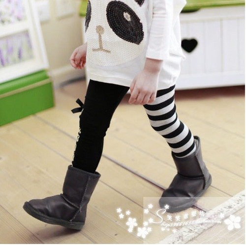 2pcs Toddler Infant Girls Outfits panda coat + striped pants Kids Clothes Set - Picture 3 of 12