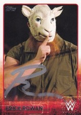 Erick Rowan Signed 2015 Topps WWE Card #29 AEW Redbeard Pro Wrestling Noah Auto