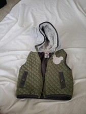 Disney Jr. Mickey 12 Months Baby Boys Quilted Vest Green Toddler In VGC