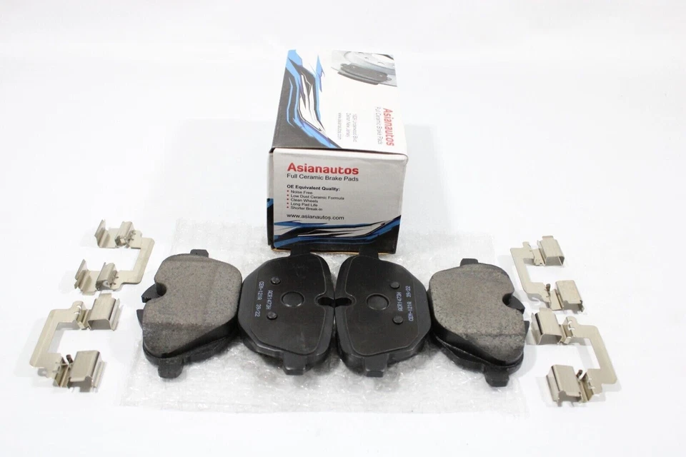 Pastillas de freno traseras de cerámica completa Asianaautos con herrajes para BMW 535i xDrive 11-16 Foto 2 de 3