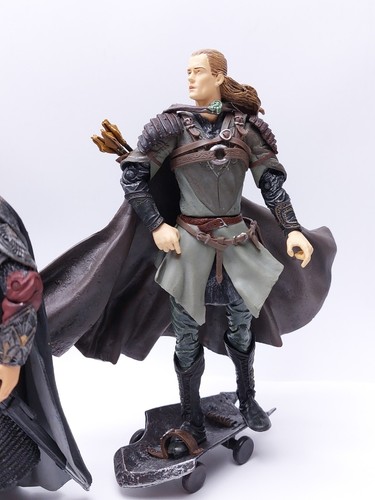 Figurine Seigneur des Anneaux 2003 ToyBiz Fields ARAGORN Legolas Eomer lot 4 figurines - Photo 5 sur 9