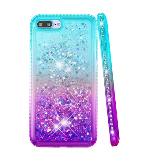 Flüssige dynamische Glitzer Treibsand Handyhülle für iPhone 8/7/6 Plus X/Xs/Xr/Xs Max - Bild 30 von 36