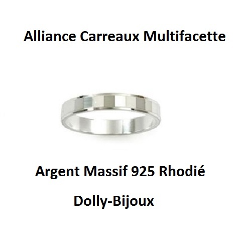 Alliance demi-jonc en argent rhodié 7mm